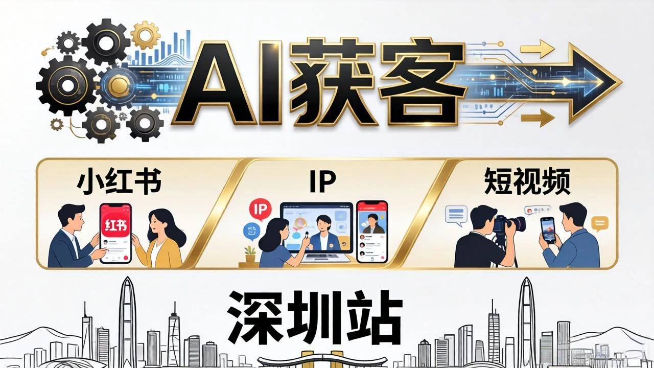 【精】2026AI获客大课深圳站:4月17日-19日3天2夜拆透小红书+IP+短视频,老板操盘手必来 【精】2026AI获客大课深圳站:4月17日-19日3天2夜拆透小红书+IP+短视频,老板操盘手必来