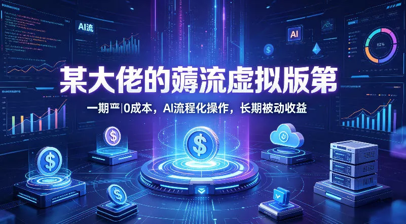 【精】绅白的薅流虚拟版第一期丨0成本，AI流程化操作，长期被动收益