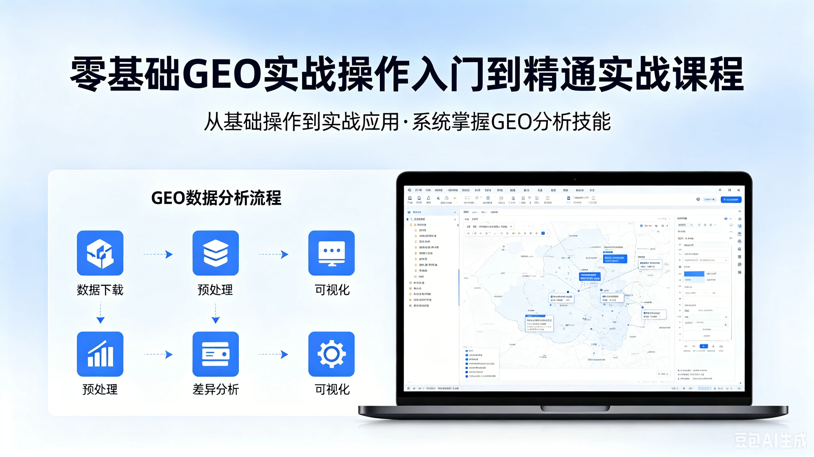 【精】零基础GEO实战操作入门到精通实战课程